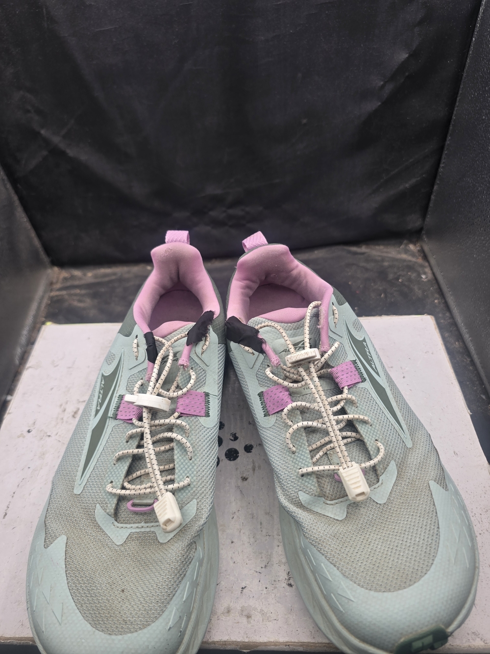 Altra Mint Green and Pink Trail Running Shoes